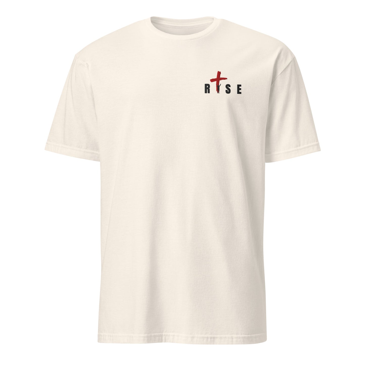 Rise Through Christ in Embroidered Short-Sleeve Unisex T-Shirt