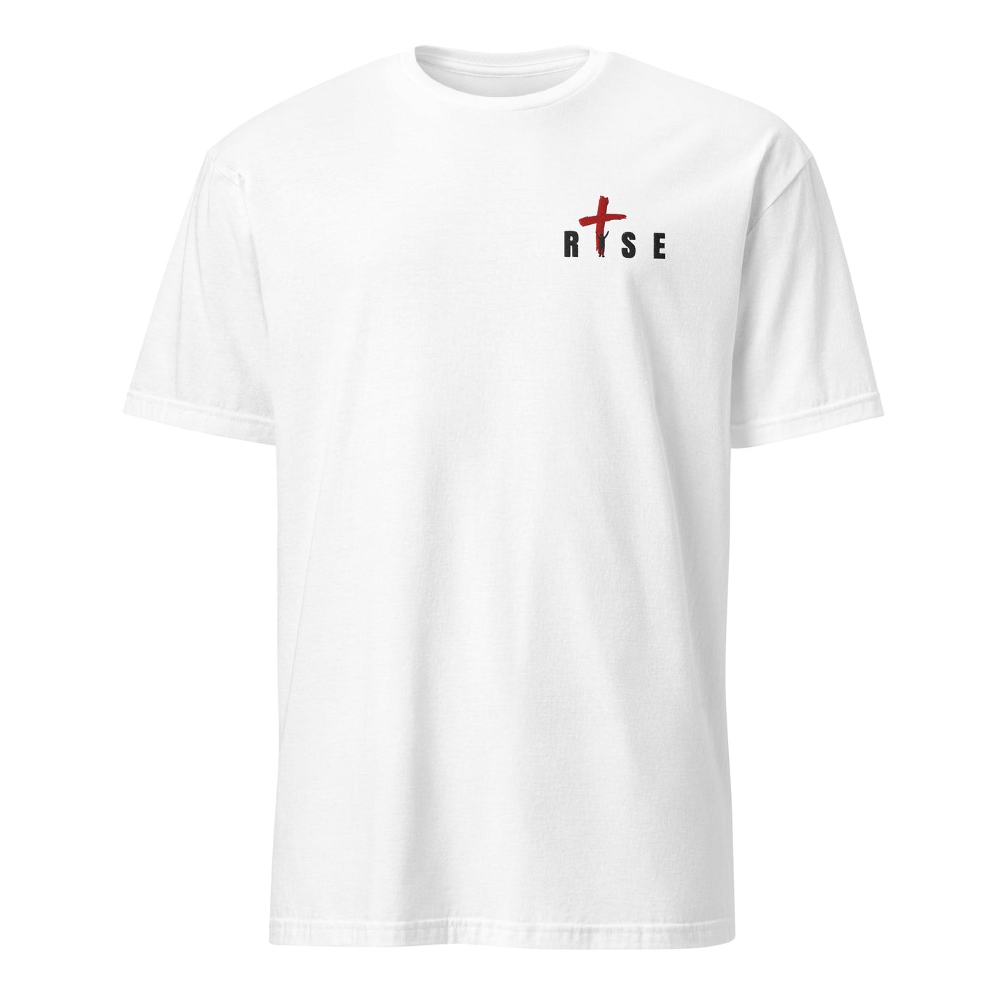 Rise Through Christ in Embroidered Short-Sleeve Unisex T-Shirt